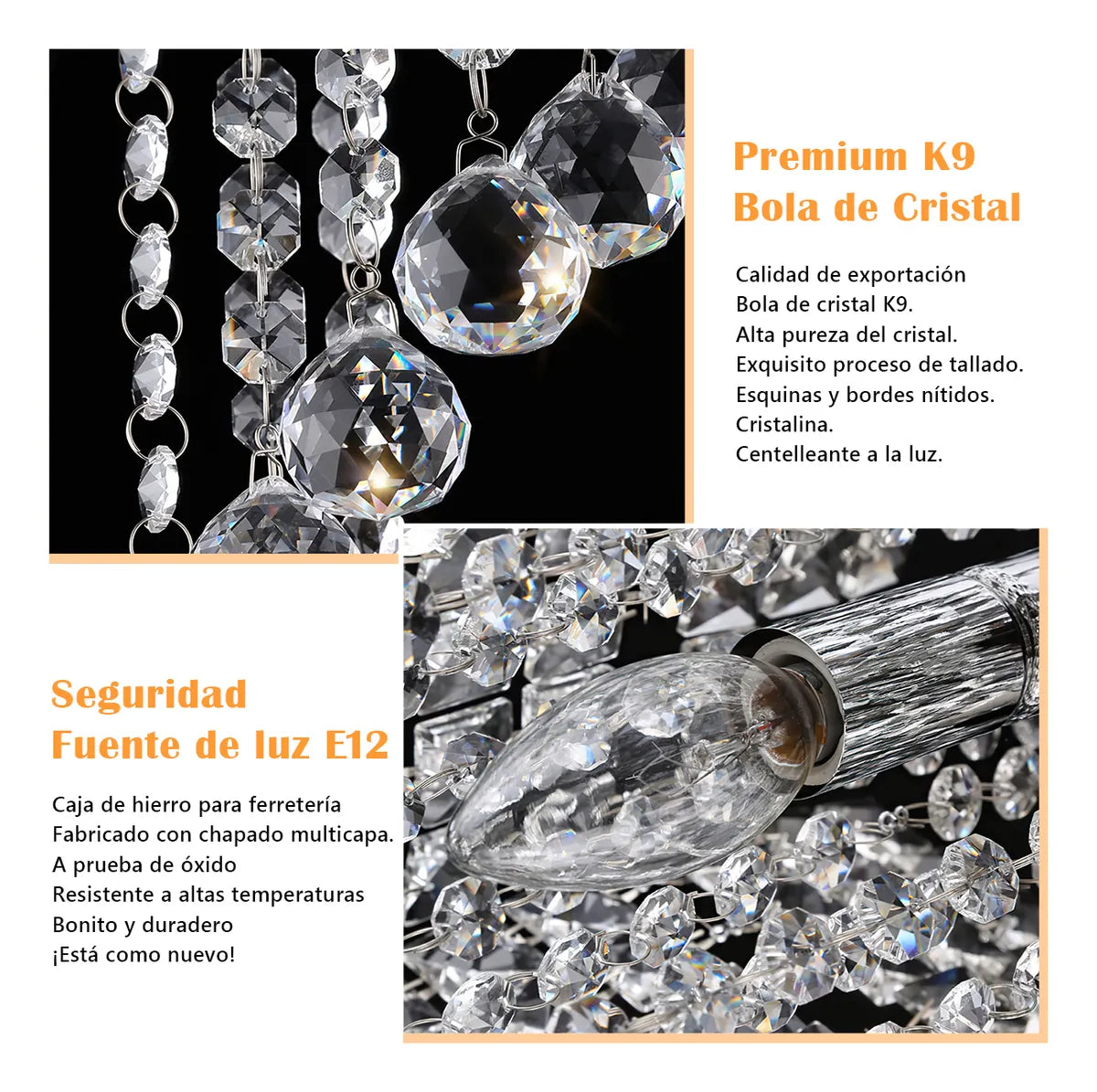 Lámparas De Techo Cristal Modernas Lámparas Metal Colgantes