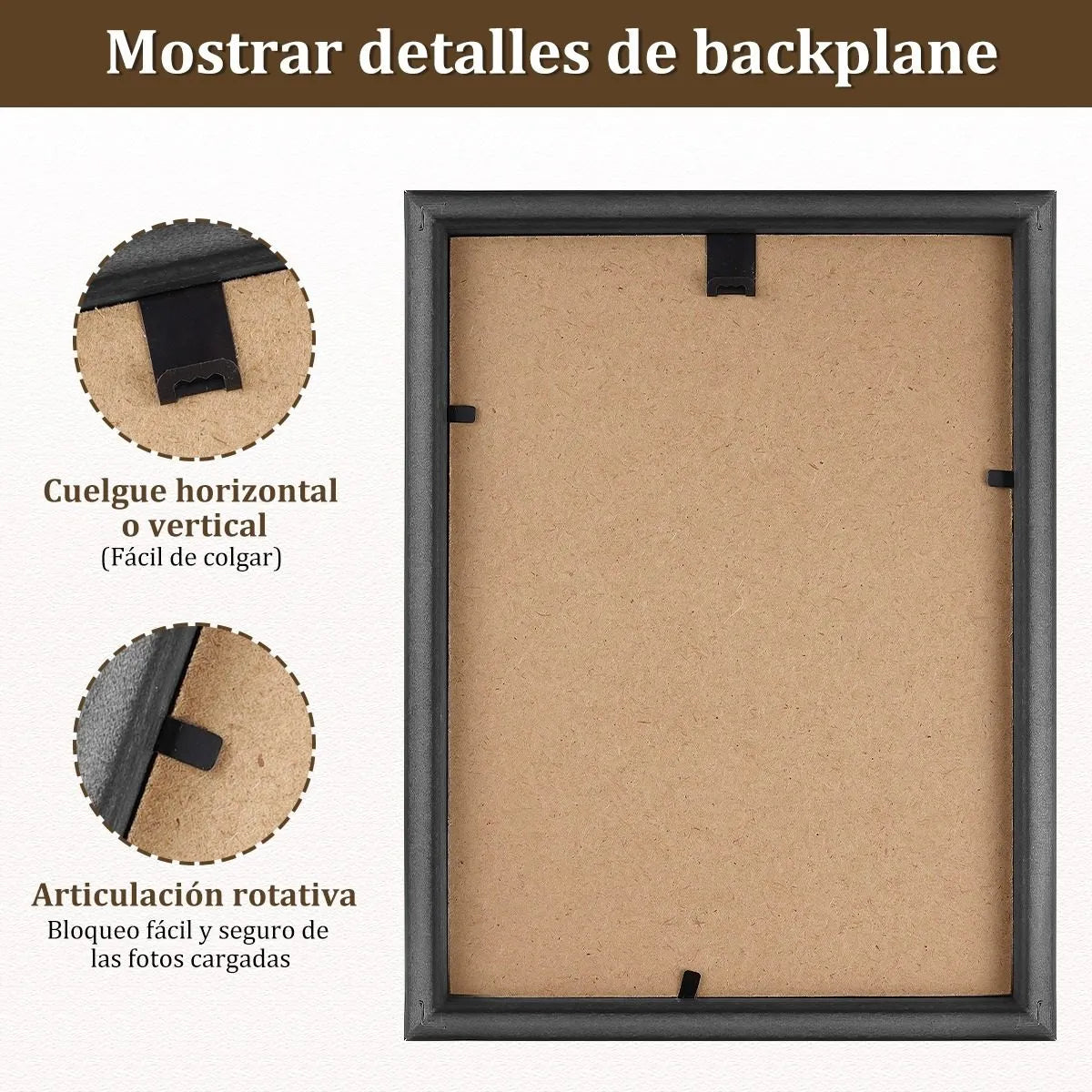 9pcs Fotos Marco , Portaretrato Decoración De Cuartoes