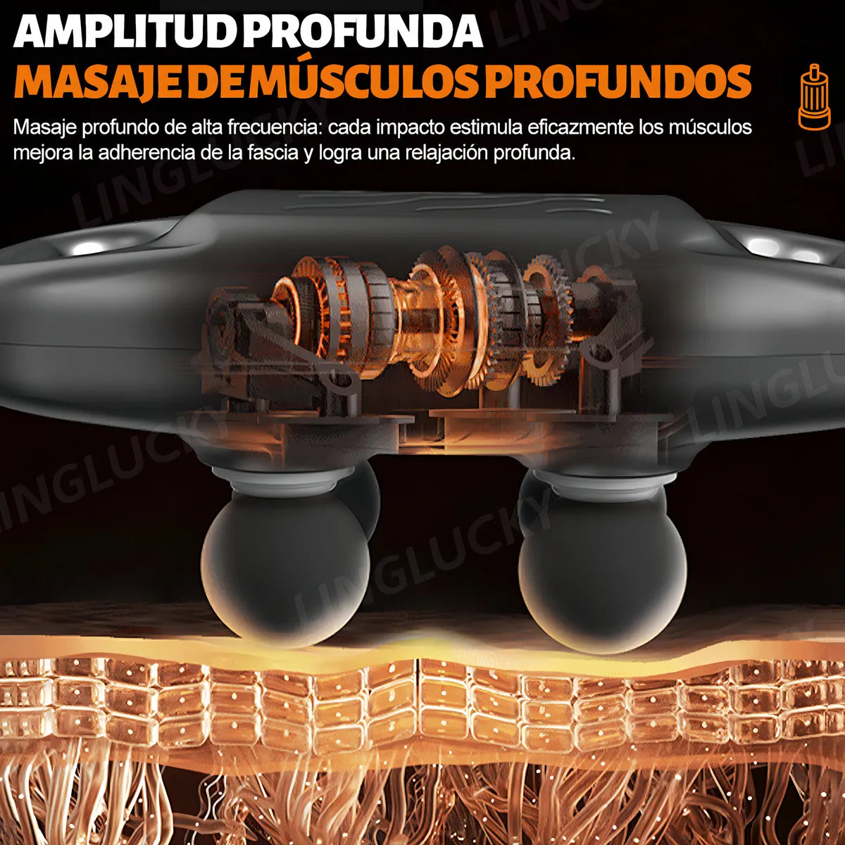 Pistola De Portátil Masajes，Muscular Masajeador De Espalda Masajeador De Pies Masajeador De Cuello Masajeador Electrico 6 Modos 20 Niveles Pare Cervical Pies Hombro Espalda Y Rodilla