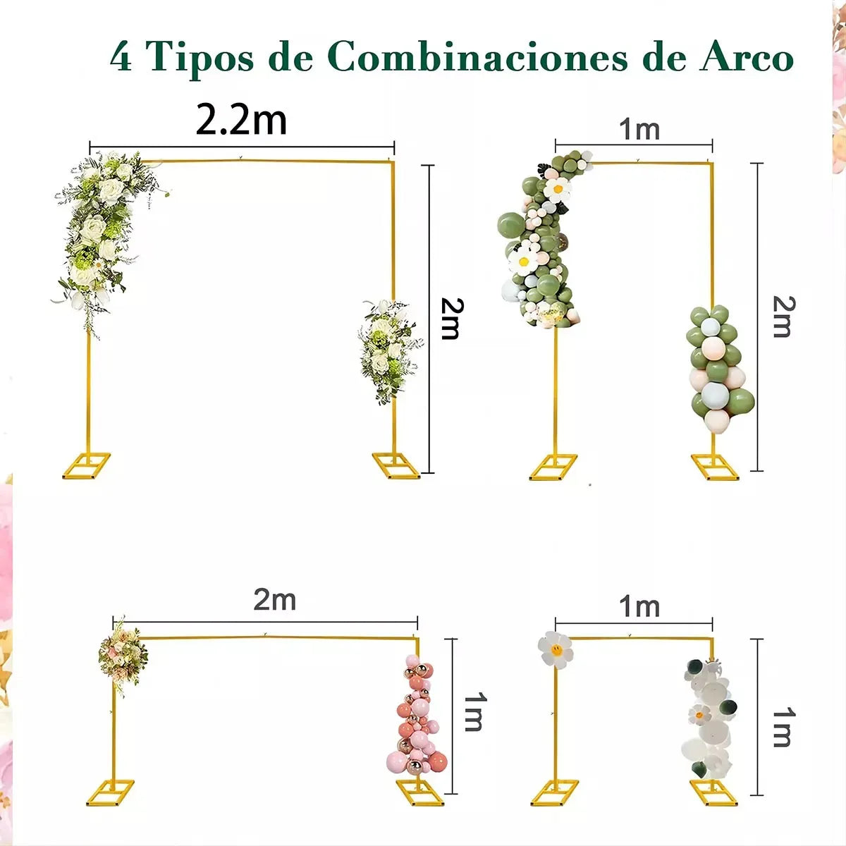 Bases Cuadradas Para Globos Soporte Para Decoración 2*2m