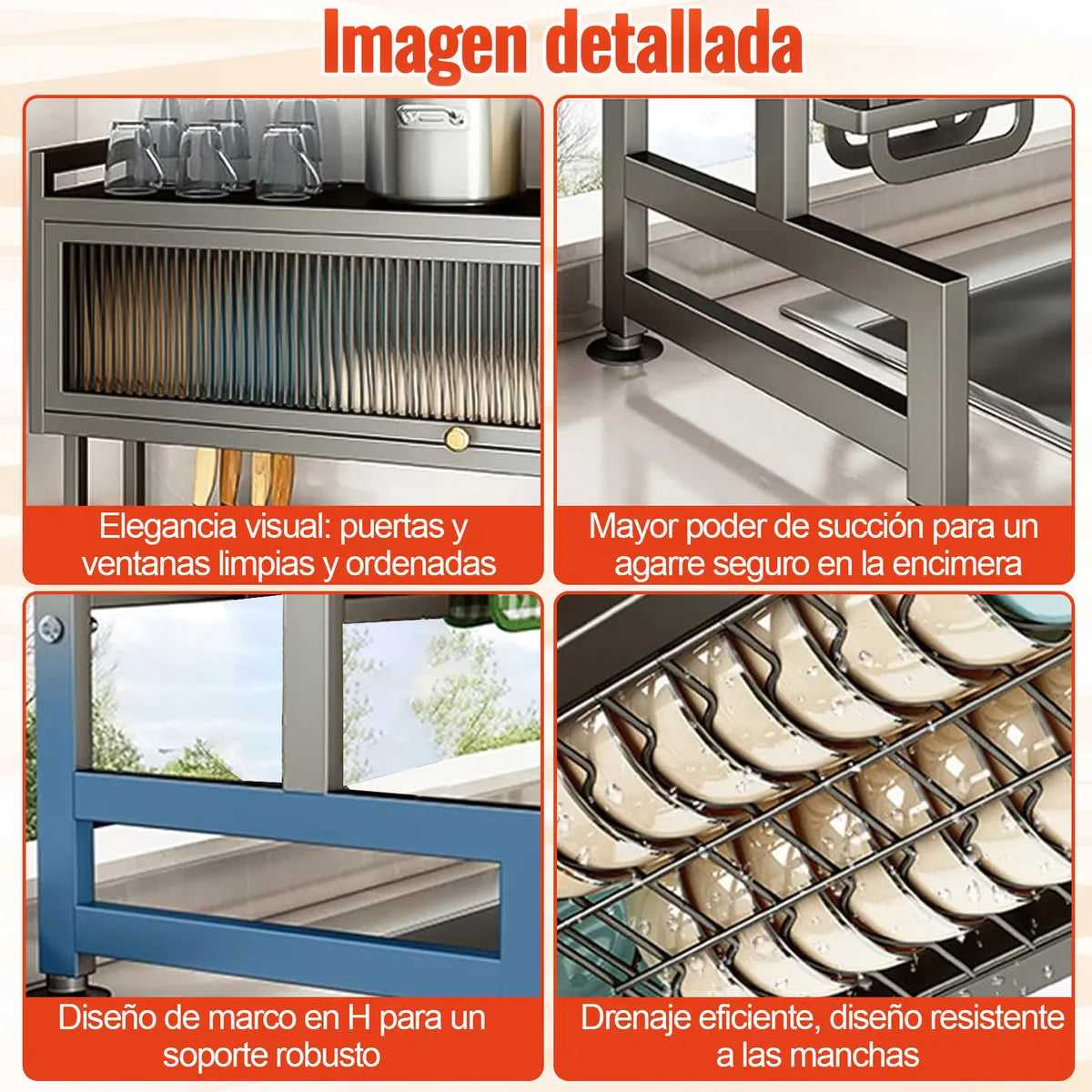 3 Niveles Escurridor De Trastes Fregadero Gabinete Platos