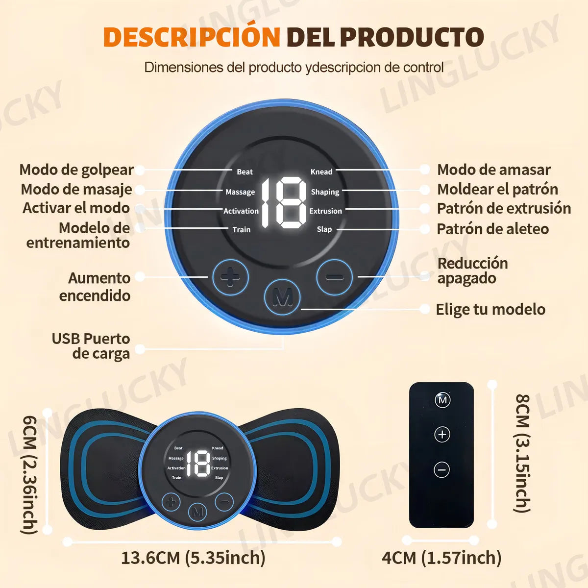Pistola De Portátil Masajes，Muscular Masajeador De Espalda Masajeador De Pies Masajeador De Cuello Masajeador Electrico 6 Modos 20 Niveles Pare Cervical Pies Hombro Espalda Y Rodilla