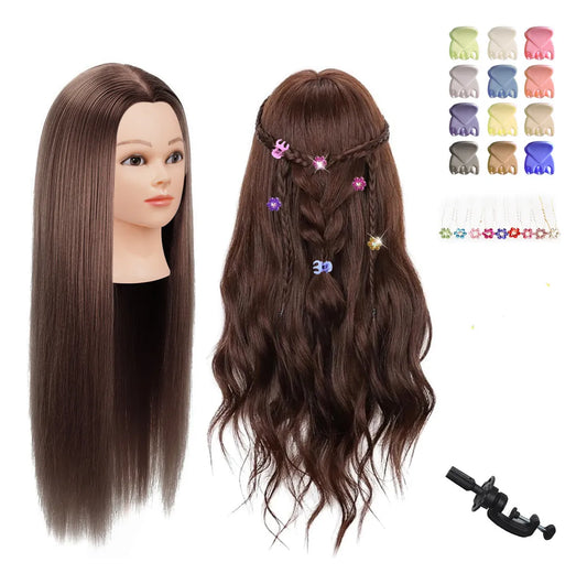 Cabeza De Maniquí De Entrenamiento De Peluquería 75cm Maniqui o Cabezon para Peinar