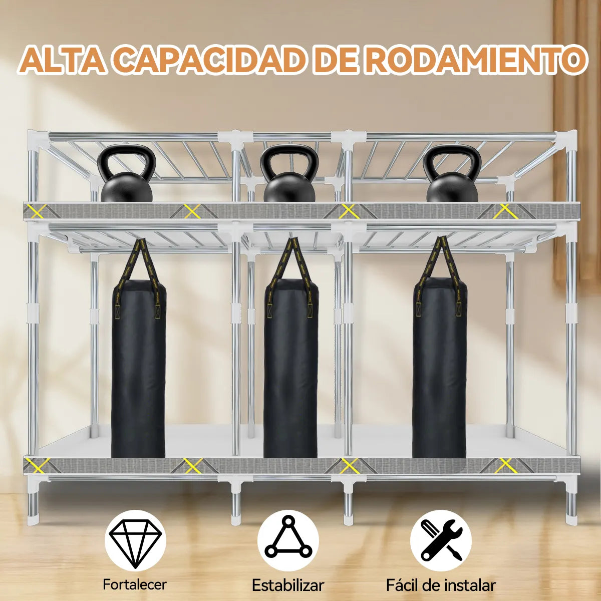 Closet Ropero Reforzado Portátil Aleación Pura 205cm Armable