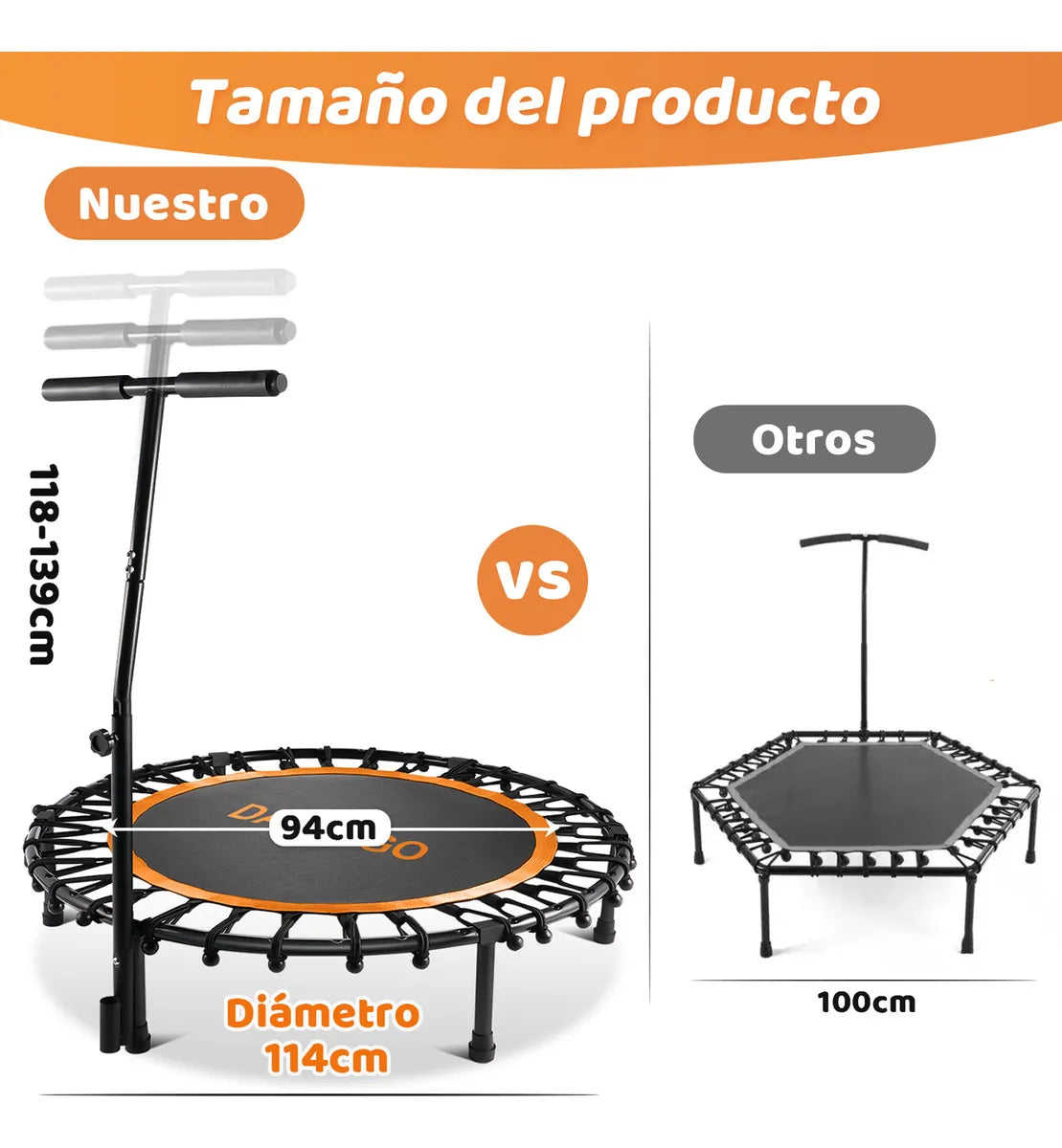 Trampolin Fitnes Ejercicio Jumping Aerobicos，Trampolín Brincolín Para Aeróbicos Fitness Ejercicio Jumping，Brincolin Ejercicio Brincolin Fitness 45 pulgadas